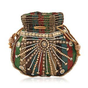 Handcrafted Brocade Fabric Embroidered Bag